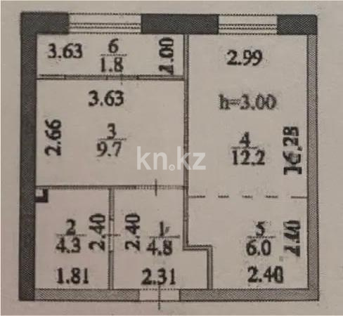 Продажа 1-комнатной квартиры, 39 м², ул. Нажимеденова, дом  30/1 в Астане