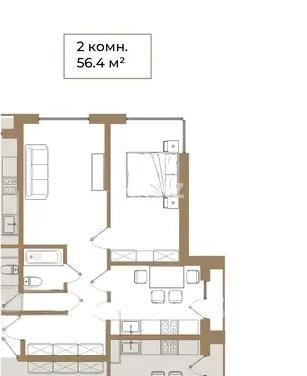 Продажа 2-комнатной квартиры, 56 м² в Алматы