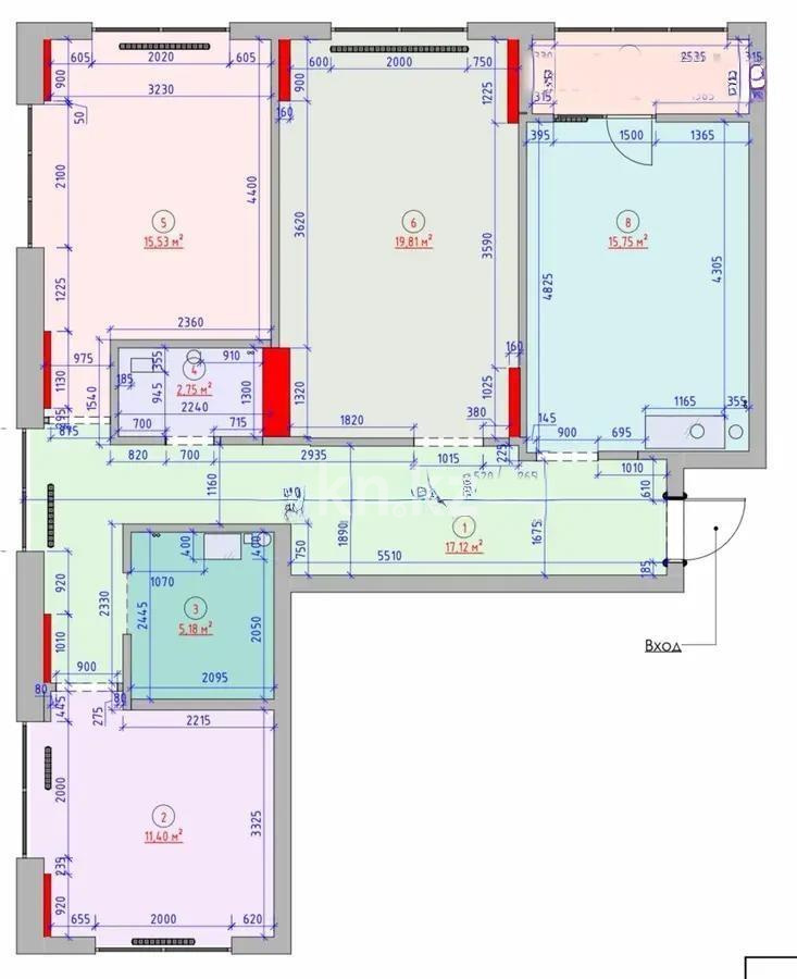 Продажа 3-комнатной квартиры, 90 м² в Астане
