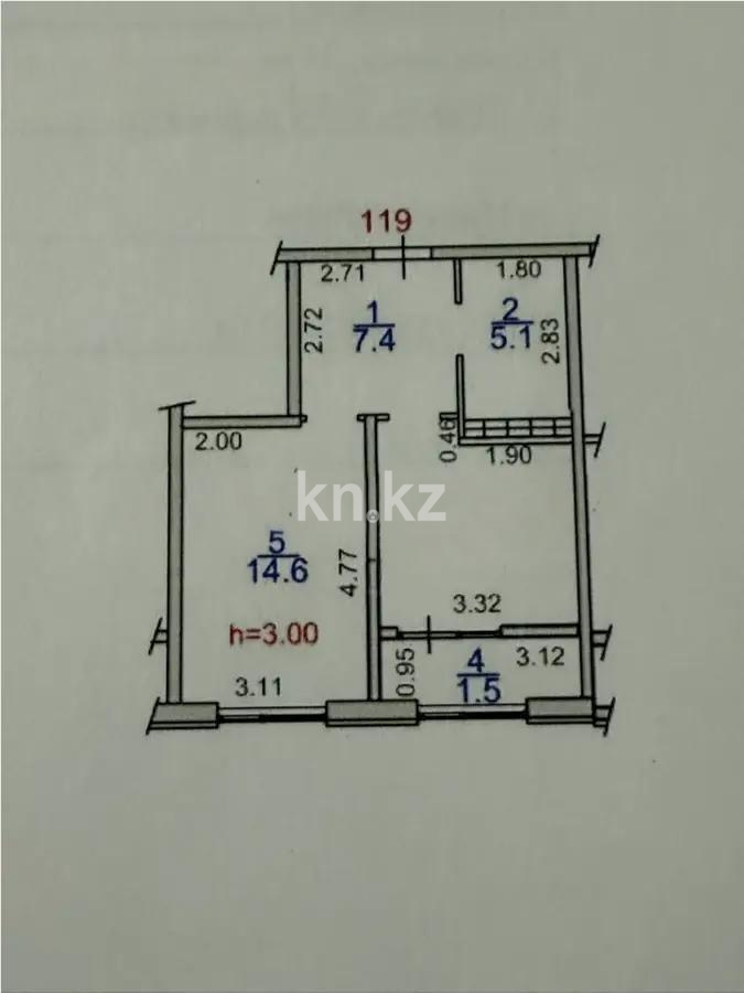 Продажа 1-комнатной квартиры, 39.4 м², ул. Навои, дом  30а/1 - Продажа квартир в новостройках Алматы фото 1 из 1