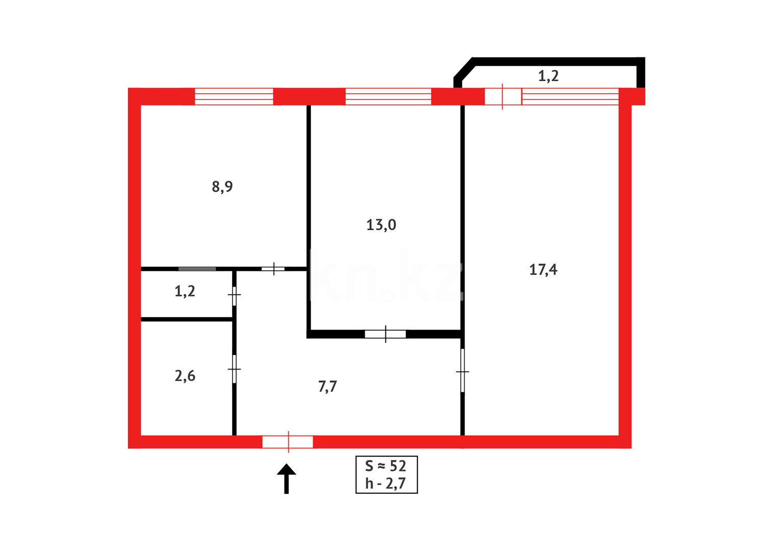 Продажа 2-комнатной квартиры, 54 м² - Продажа двухкомнатных квартир в р-не Алматы Астаны - страница 12 фото 14 из 14