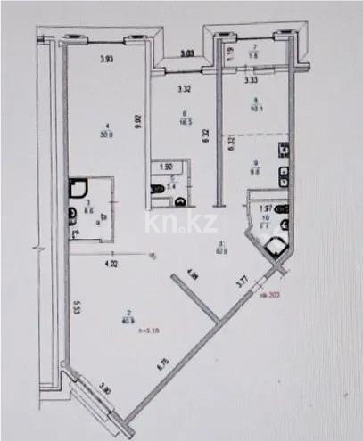 Продажа 3-комнатной квартиры, 145 м², ул. Митина, дом  4/1 - Продажа  трехкомнатных квартир в новостройках Алматы без посредников фото 6 из 6