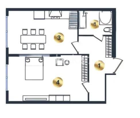 Продажа 1-комнатной квартиры, 53.13 м², ул. Сыбызгы, дом  100 стр - Продажа квартир в Алматы фото 1 из 1