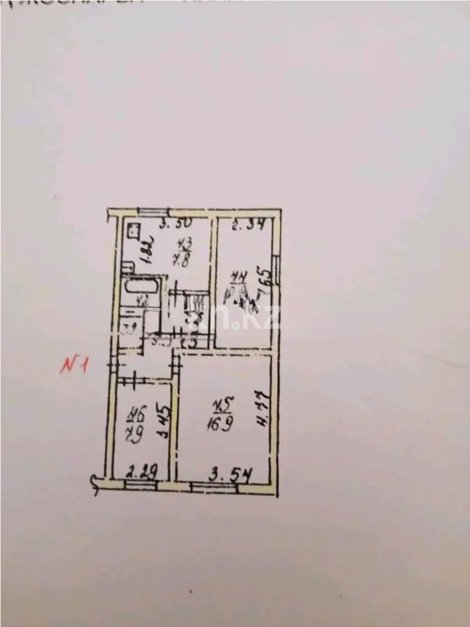 Продажа 3-комнатной квартиры, 53.8 м², ул. Байконурская, дом  120 - Продажа  трехкомнатных квартир в Алматы без посредников фото 1 из 1