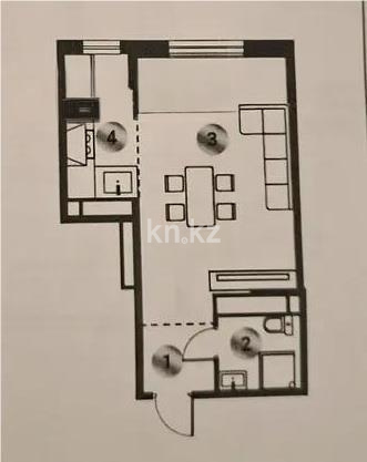 Продажа 1-комнатной квартиры, 42.6 м² в Алматы