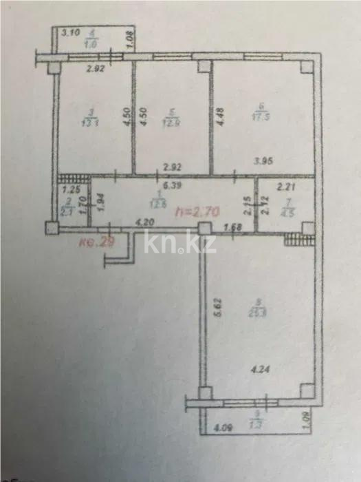 Продажа 3-комнатной квартиры, 91 м², ул. Жунисова, дом  2/13 - Продажа  трехкомнатных квартир в Алматы фото 13 из 15