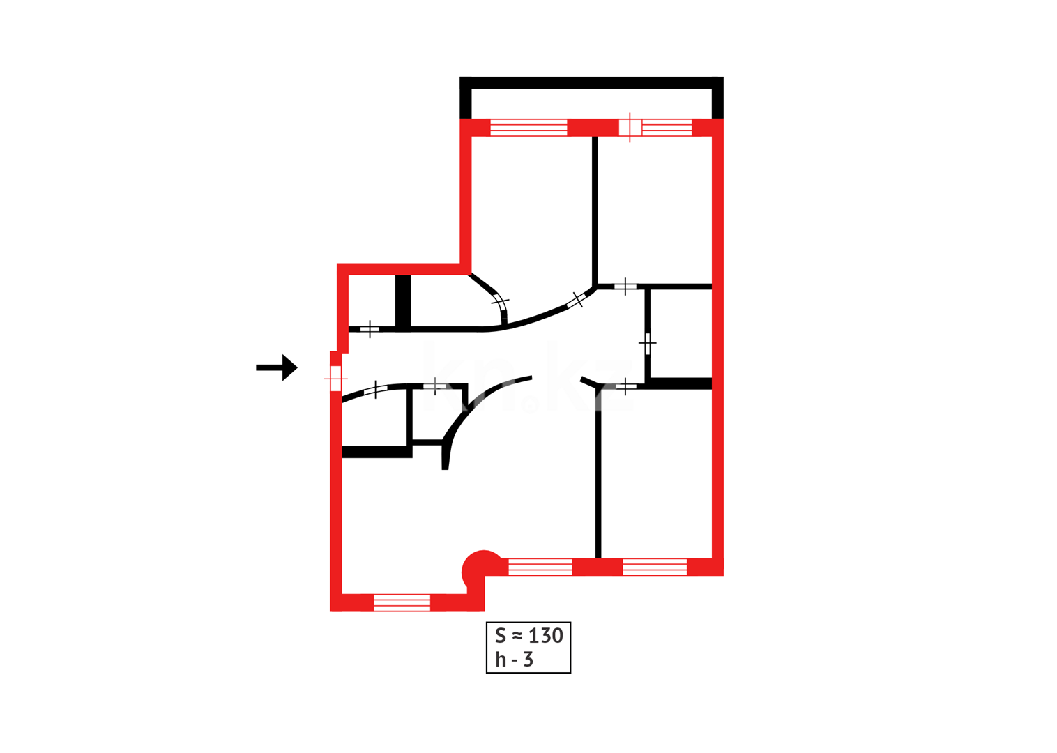 Продажа 4-комнатной квартиры, 128 м², пр. Сарыарка, дом  3 в Астане - фото 21
