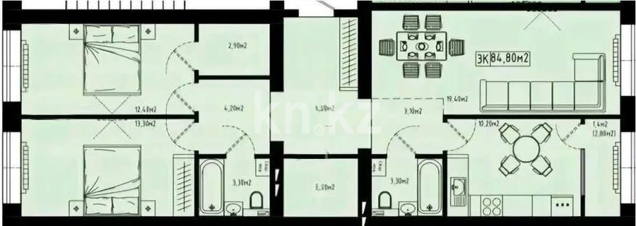 Продажа 3-комнатной квартиры, 85 м² - Продажа трехкомнатных квартир в Астане - страница 57 фото 4 из 4