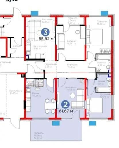 Продажа 2-комнатной квартиры, 62 м² - Недвижимость в Казахстане - страница 17 фото 1 из 1
