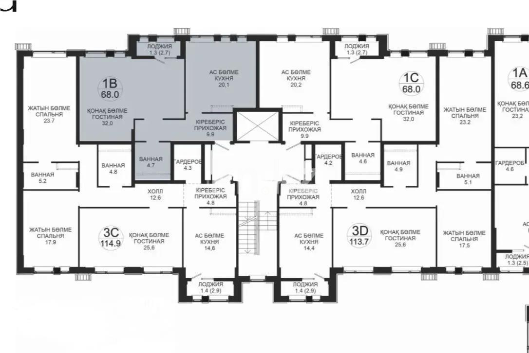 Продажа 2-комнатной квартиры, 68 м² в Астане - фото 4