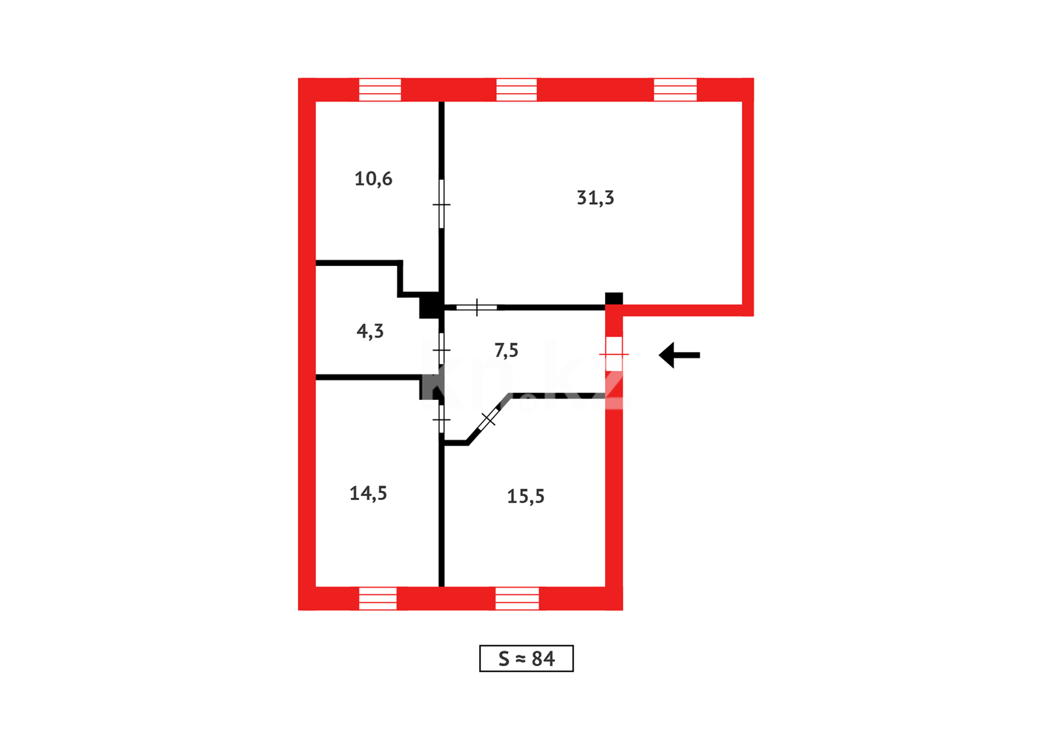Продажа 3-комнатной квартиры, 83 м² в Темиртау - фото 16