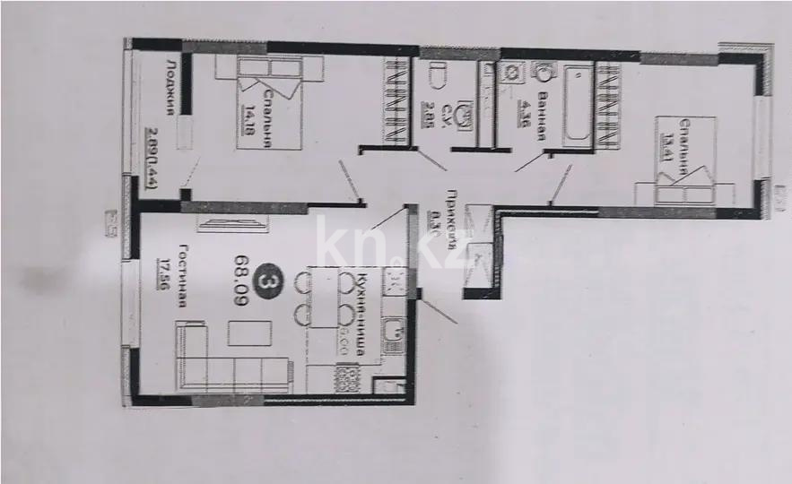 Продажа 3-комнатной квартиры, 68 м² в Астане - фото 7