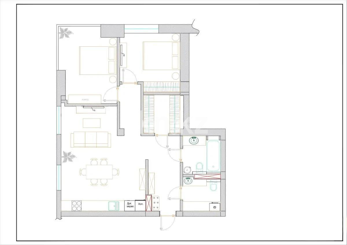 Продажа 3-комнатной квартиры, 73.5 м², пр. Абая, дом  164 в Алматы - фото 6