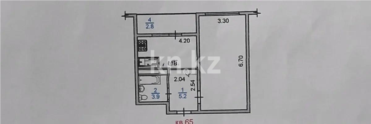 Продажа 1-комнатной квартиры, 45 м² в Алматы