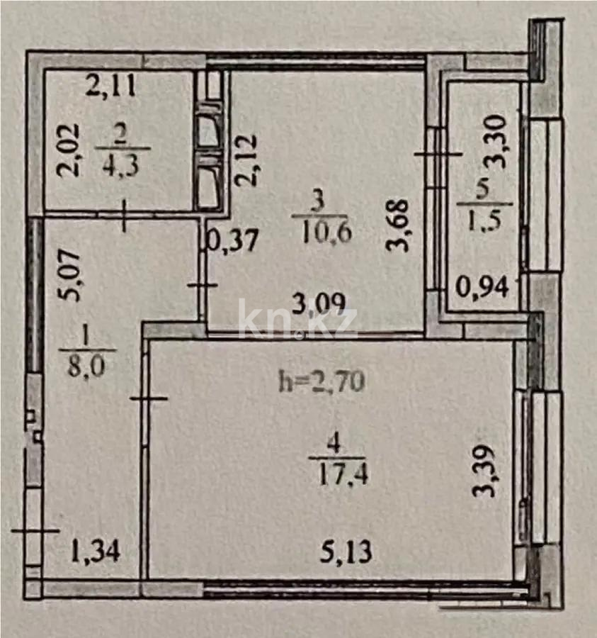 Продажа 1-комнатной квартиры, 42 м², пр. Аль-Фараби, дом  11 в Астане - фото 5