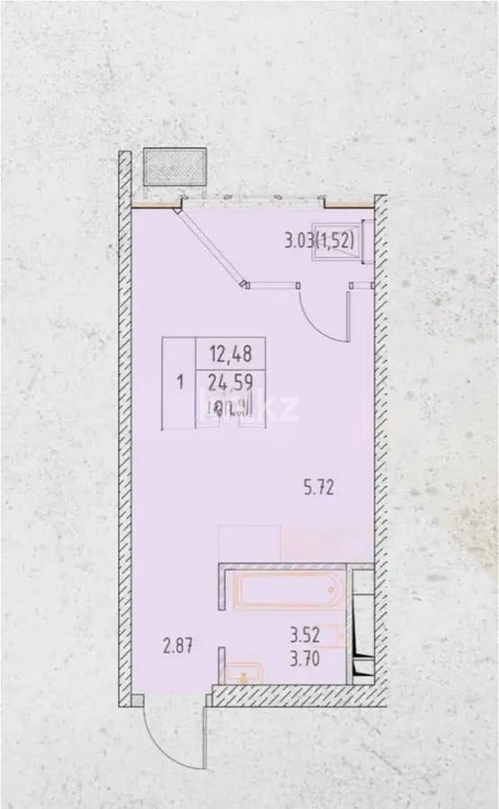 Продажа 1-комнатной квартиры, 28 м², мкр-н Аккент, дом  100 в Алматы