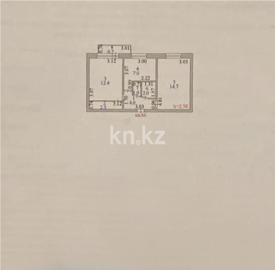 Продажа 2-комнатной квартиры, 44.1 м², ул. Мынарал, дом  4 в Астане - фото 6