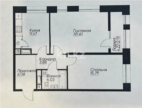 Продажа 2-комнатной квартиры, 62.6 м², ул. Навои, дом  30а/1 в Алматы