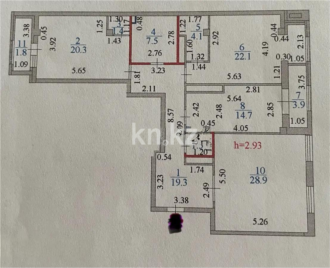 Продажа 3-комнатной квартиры, 127 м², ул. Акмешит, дом  9/2 - Продажа  трехкомнатных квартир в новостройках Астаны без посредников фото 7 из 7