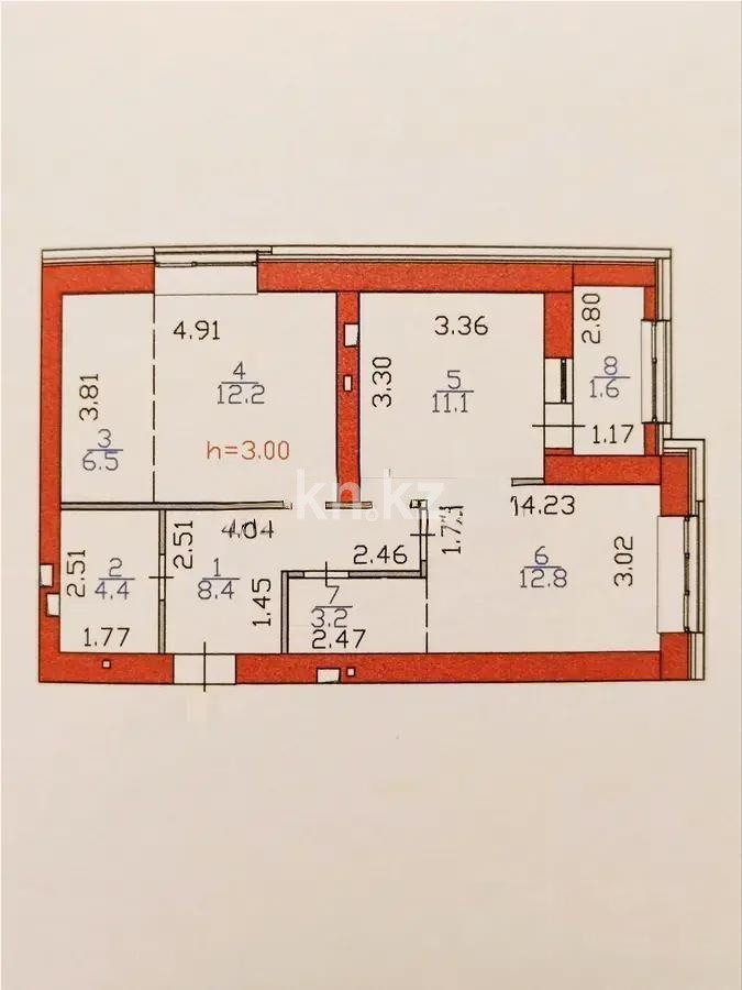 Продажа 3-комнатной квартиры, 60 м² - Продажа трехкомнатных квартир в р-не Есиль Астаны - страница 18 фото 1 из 1