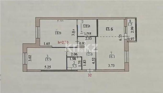Продажа 3-комнатной квартиры, 84 м² - Продажа домов, коттеджей в Актобе фото 7 из 7