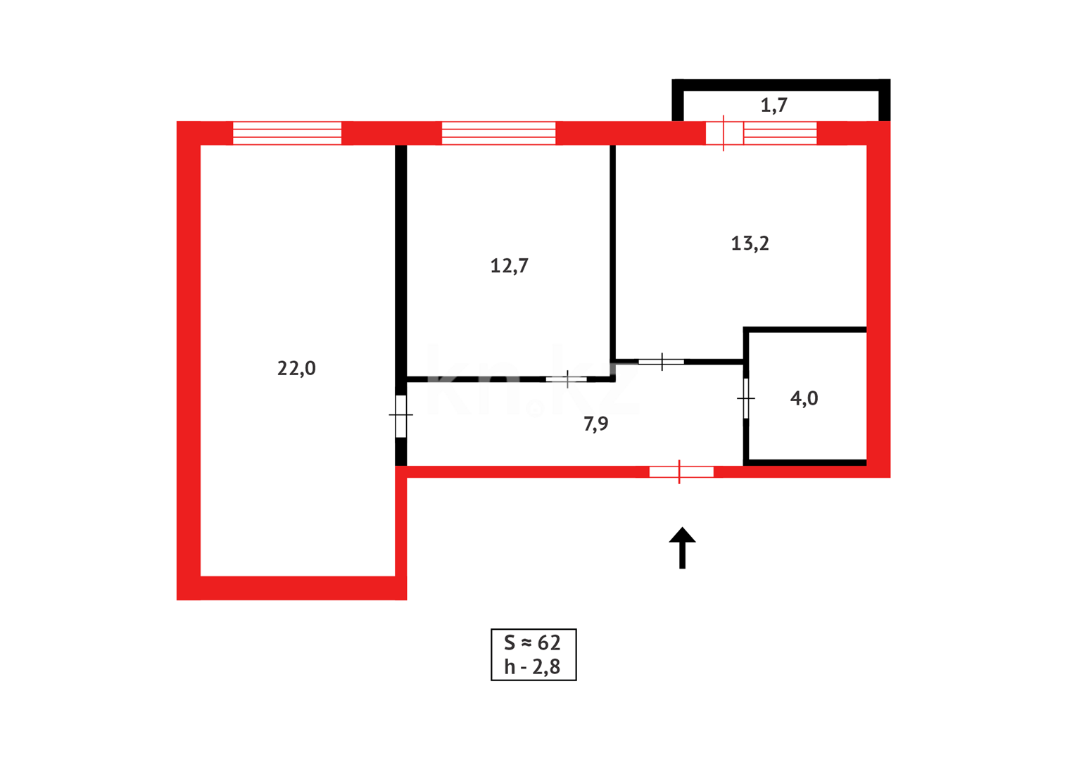 Продажа 2-комнатной квартиры, 60 м², пр. Тауелсыздык в Астане - фото 16