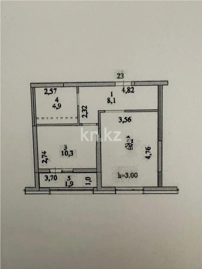 Продажа 1-комнатной квартиры, 42.1 м² в Астане