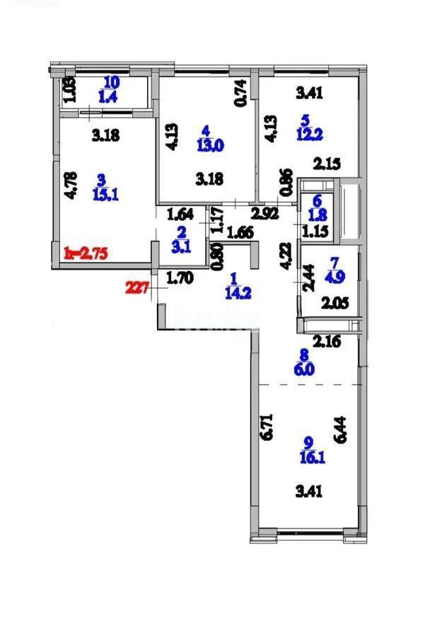 Продажа 4-комнатной квартиры, 88 м², пр. Туран, дом  57/5 - Продажа  четырехкомнатных квартир в Астане без посредников с фото фото 1 из 1