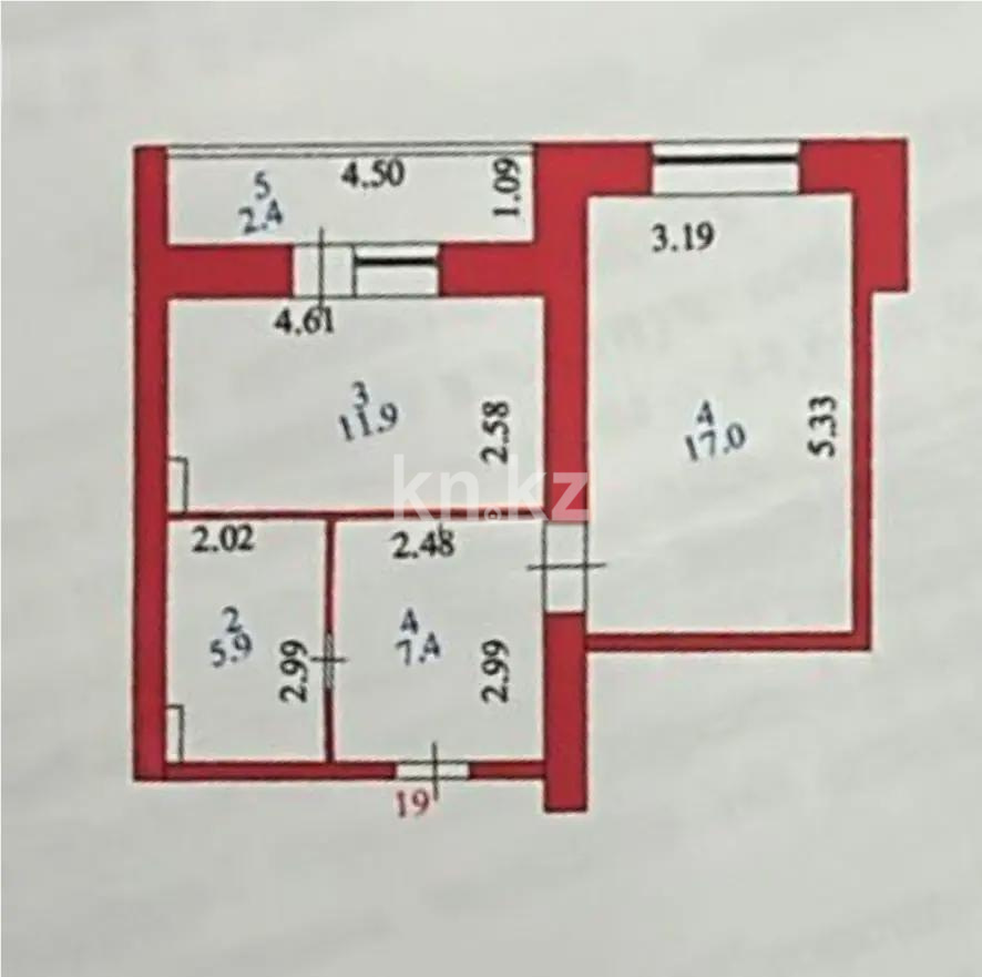 Продажа 1-комнатной квартиры, 44 м², ул. Акмешит, дом  7 - Продажа квартир без посредников в Астане фото 1 из 1