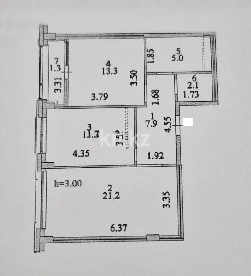 Продажа 2-комнатной квартиры, 62.5 м², ул. Тыныбаева, дом  18 - Продажа  двухкомнатных квартир в Астане фото 1 из 1