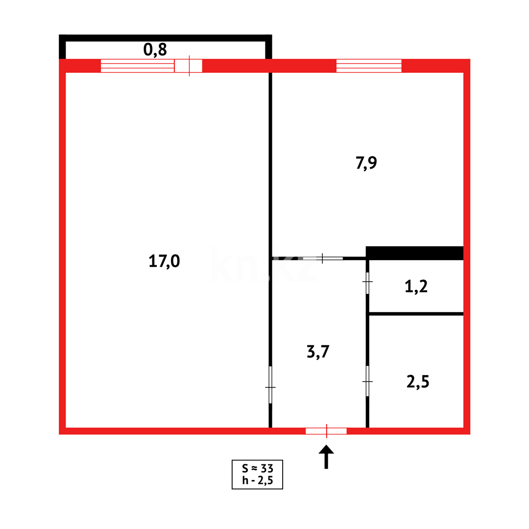 Продажа 1-комнатной квартиры, 34 м² - Продажа дач в Усть-Каменогорске фото 12 из 12