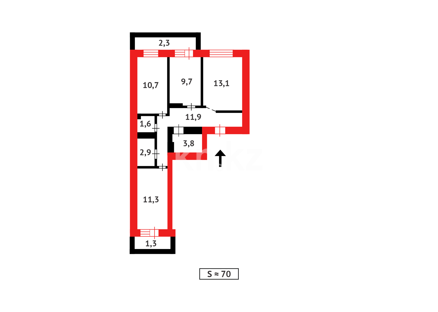 Продажа 3-комнатной квартиры, 69 м² - Продажа  трехкомнатных квартир в новостройках Астаны фото 17 из 17