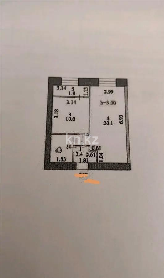 Продажа 2-комнатной квартиры, 39 м², ул. Керей, Жанибек хандар, дом  44/6 в Астане - фото 4