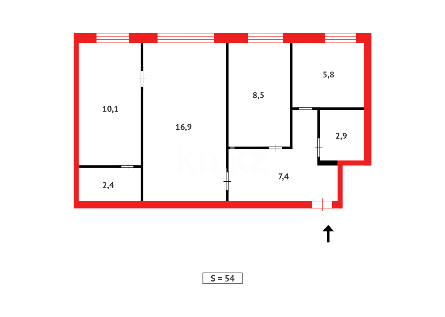Продажа 3-комнатной квартиры, 54 м² в Темиртау - фото 5