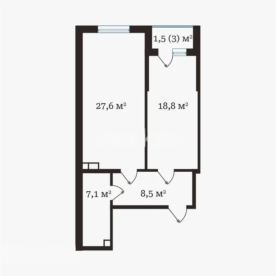 Продажа 2-комнатной квартиры, 63.5 м², пр. Рыскулова, дом  103/7 стр - Продажа квартир в новостройках Алматы без посредников фото 1 из 1
