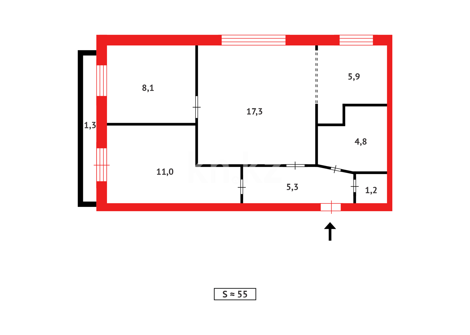 Продажа 3-комнатной квартиры, 54 м² - Недвижимость в Темиртау - страница 5 фото 14 из 14