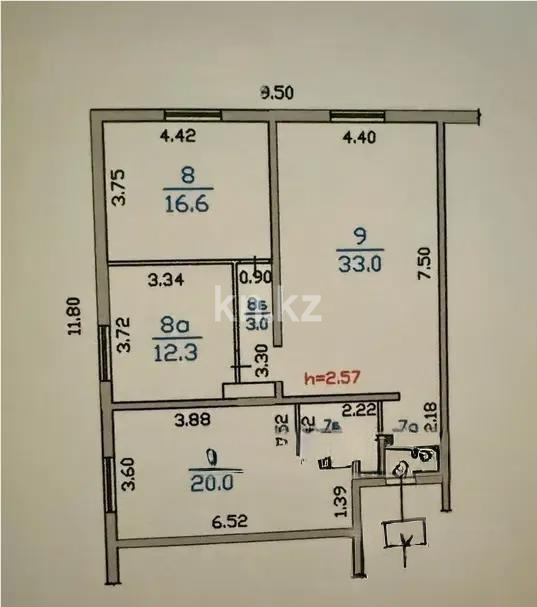 Продажа 3-комнатной квартиры, 92.4 м² в Алматы - фото 4