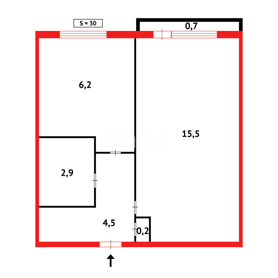 Продажа 1-комнатной квартиры, 31 м² - Продажа квартир в Городе Караганды - страница 19 фото 5 из 5