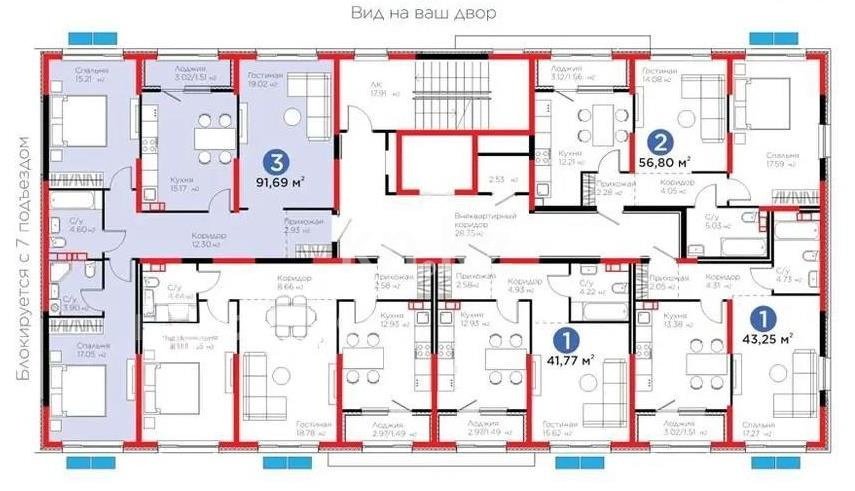 Продажа 3-комнатной квартиры, 91.69 м² - Продажа квартир в Турксибском р-не Алматы - страница 5 фото 1 из 1