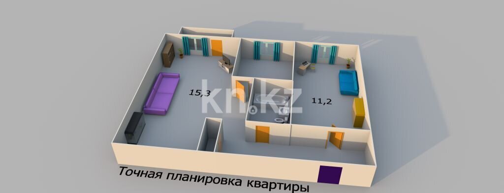 Продажа 2-комнатной квартиры, 40 м² в Алматы - фото 4