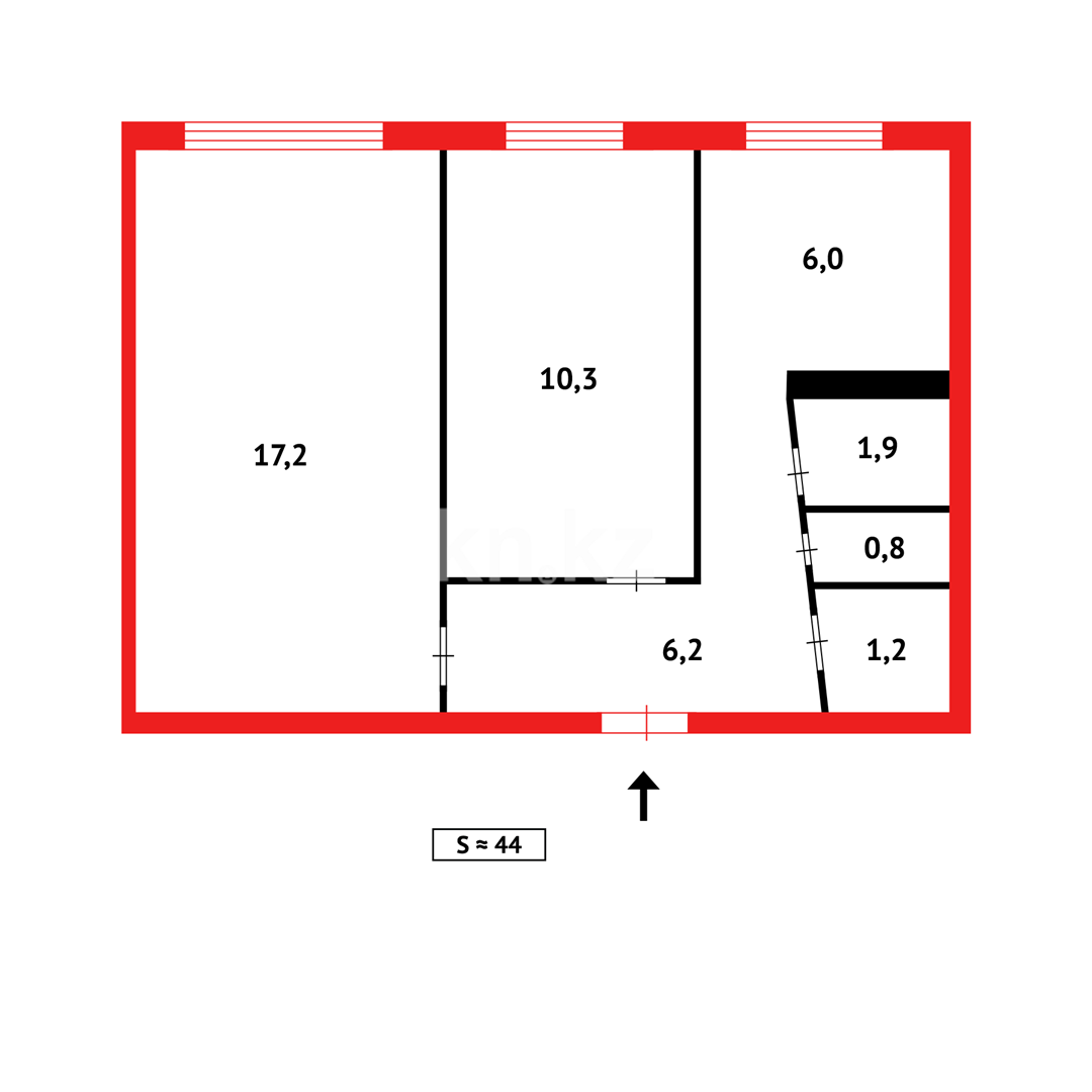 Продажа 2-комнатной квартиры, 48 м², мкр-н 13 - Продажа  двухкомнатных квартир в Караганде фото 15 из 15