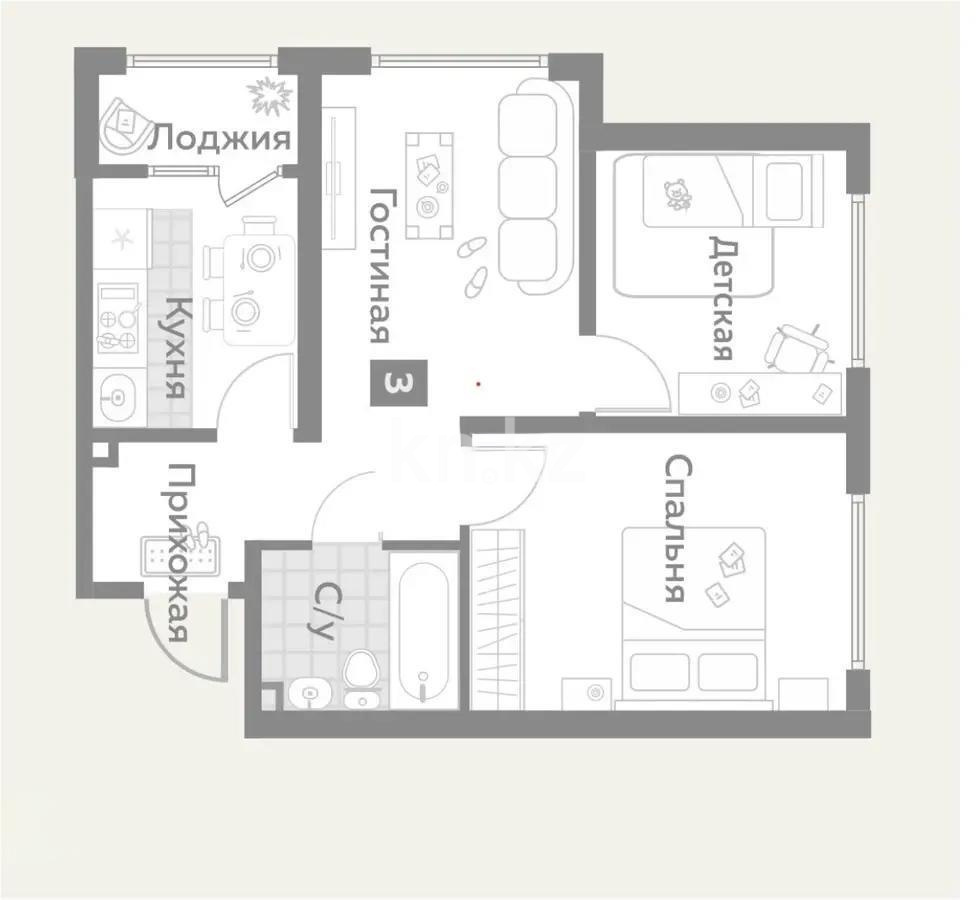 Продажа 3-комнатной квартиры, 60 м² - Продажа трехкомнатных квартир от собственников в Алматы фото 3 из 3