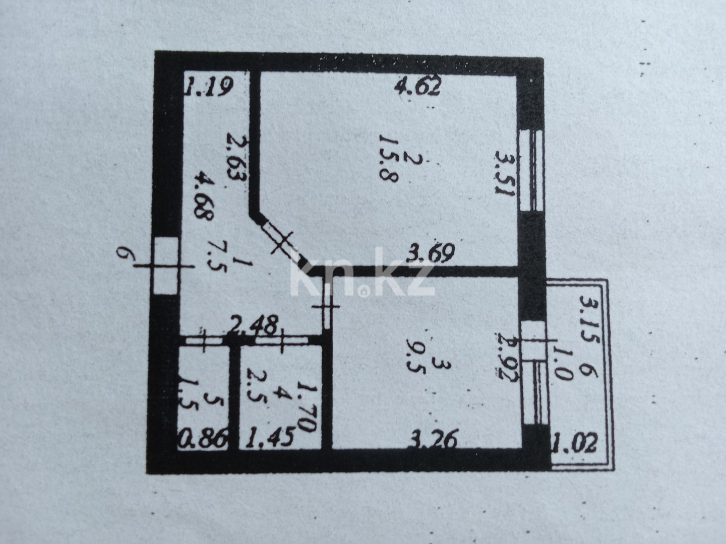 Продажа 1-комнатной квартиры, 37.8 м² в Астане