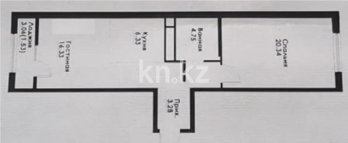 Продажа 2-комнатной квартиры, 56.65 м² в Алматы