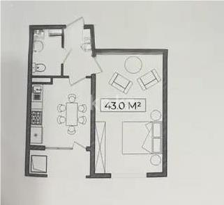 Продажа 1-комнатной квартиры, 43 м² в Алматы - фото 5