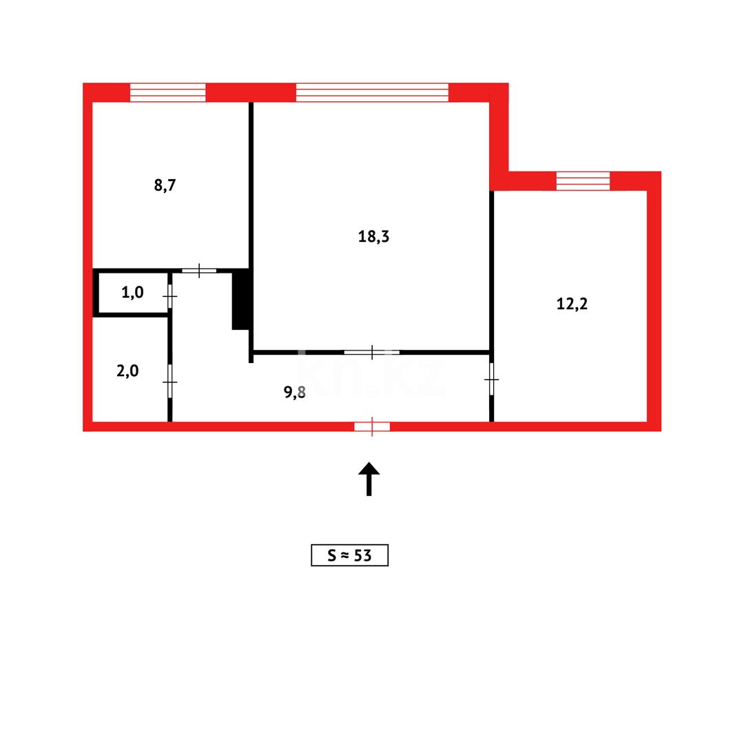 Продажа 2-комнатной квартиры, 54 м², мкр-н Степной-3 в Караганде - фото 16