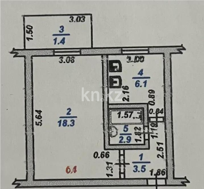 Продажа 1-комнатной квартиры, 32 м² - Продажа однокомнатных квартир в Алматы - страница 3 фото 3 из 3