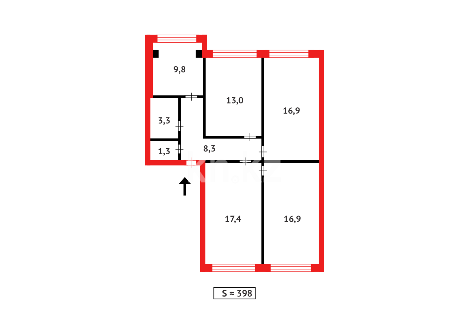 Продажа 4-комнатной квартиры, 98 м² - Продажа четырехкомнатных квартир в Караганде фото 25 из 25