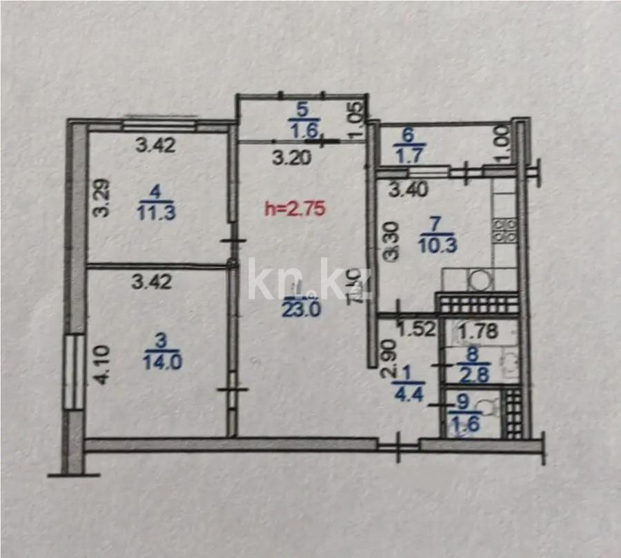 Продажа 3-комнатной квартиры, 71 м² - Продажа трехкомнатных квартир от собственников в Алматы - страница 7 фото 8 из 8