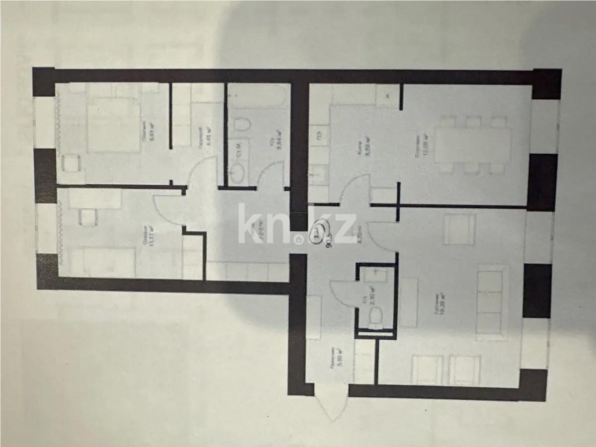Продажа 3-комнатной квартиры, 91.26 м², ул. Караменде Би Шакаулы, дом  13 стр - Продажа квартир в Астане фото 1 из 1